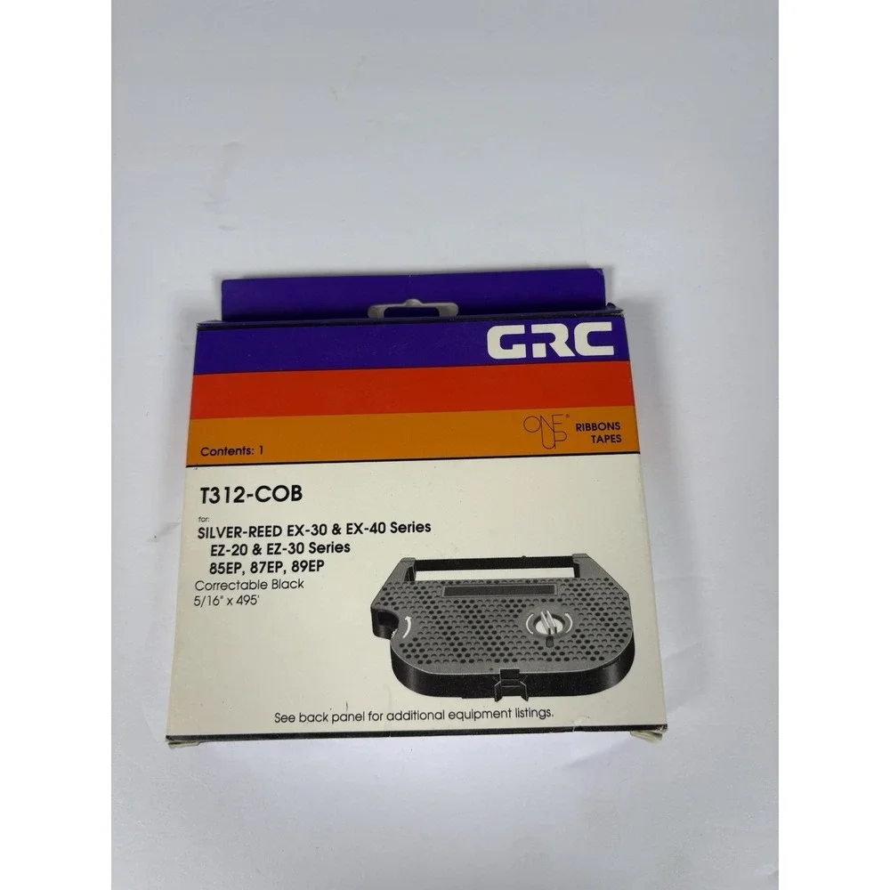GRC T312-COB Correctable Typewriter Ribbon Black 5/16
